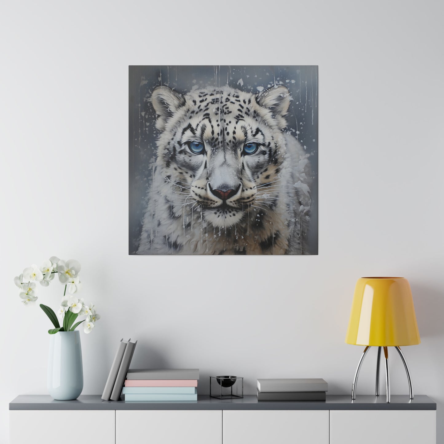 White Tiger Matte Canvas