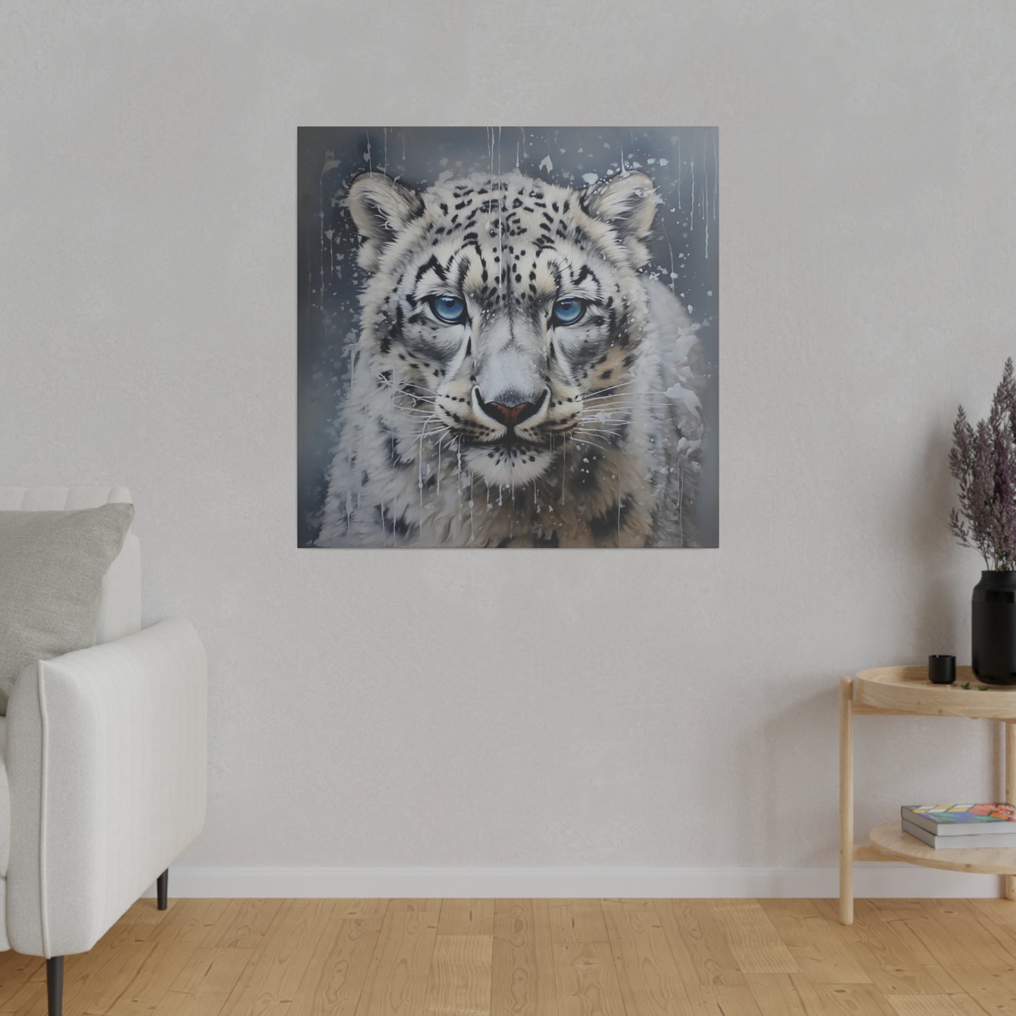 White Tiger Matte Canvas