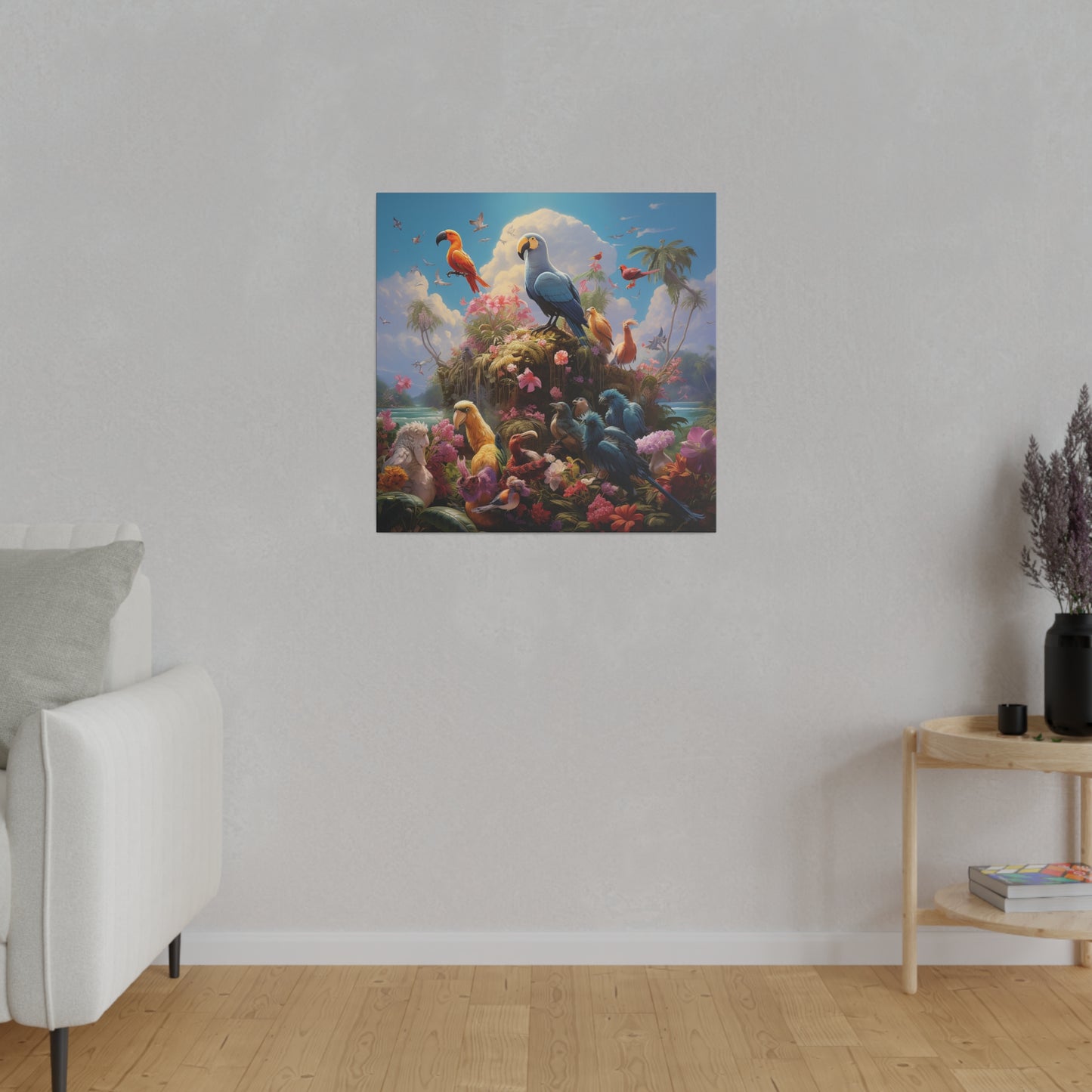 Tropical Birds Matte Canvas