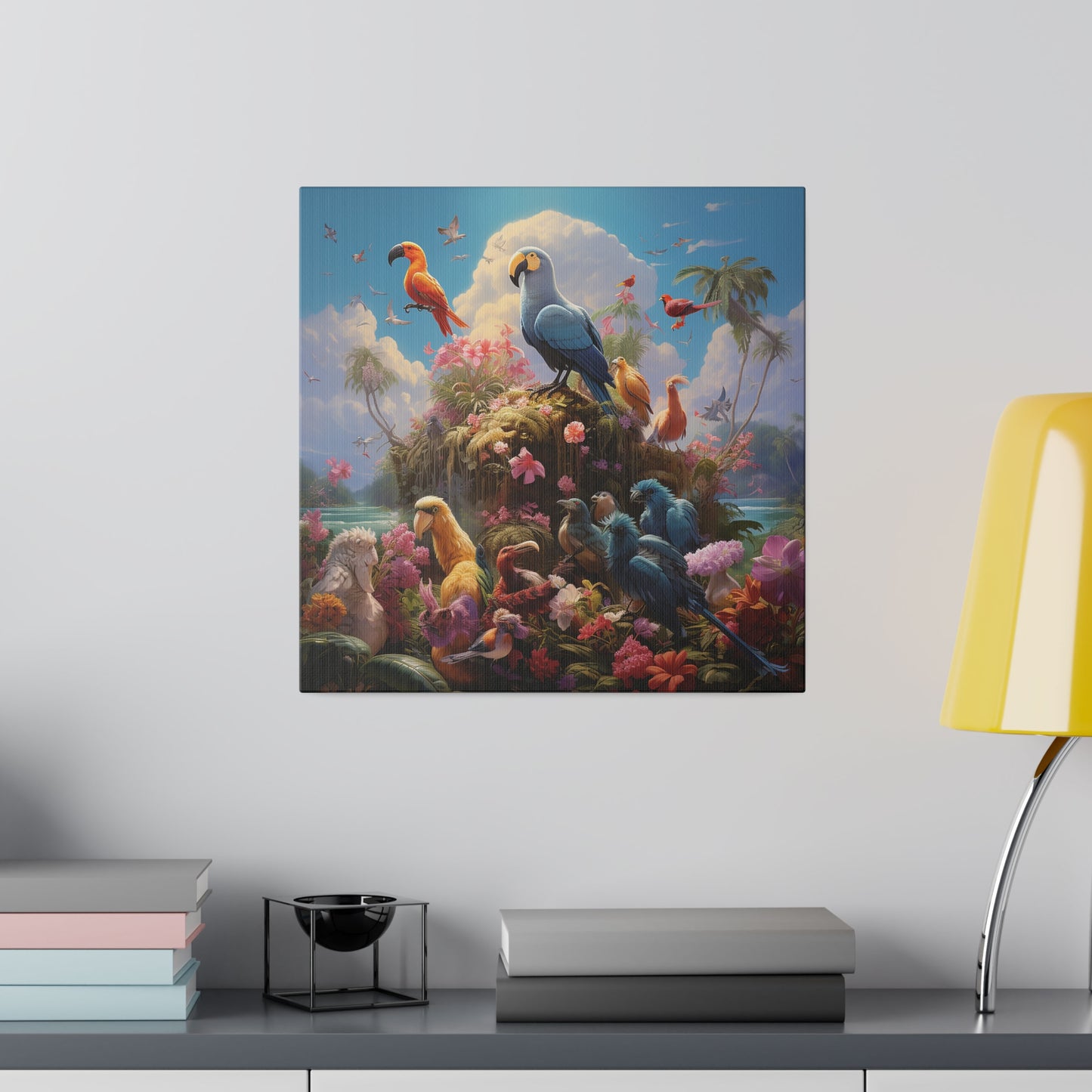 Tropical Birds Matte Canvas