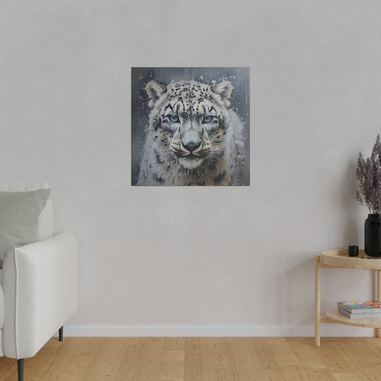 White Tiger Matte Canvas