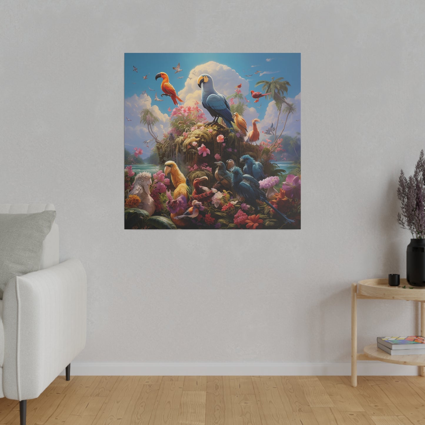 Tropical Birds Matte Canvas