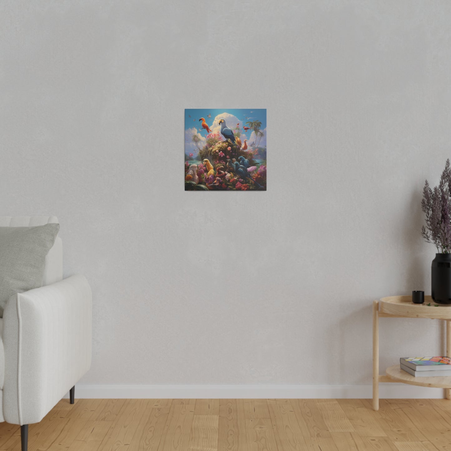 Tropical Birds Matte Canvas