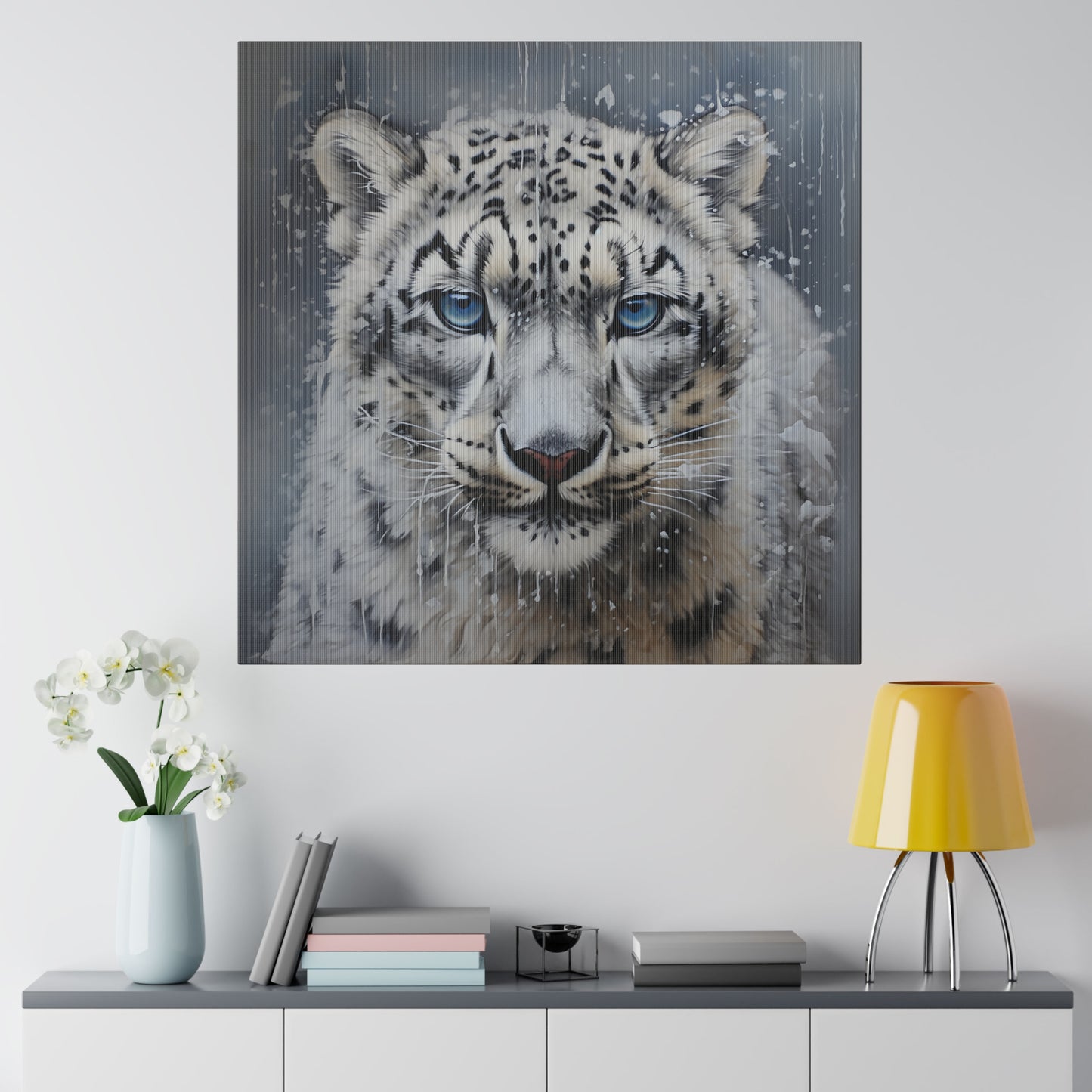 White Tiger Matte Canvas