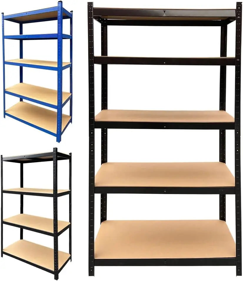 A versatile shelving unit featuring multiple adjustable shelves, crafted from durable materials to provide ample storage and display space for various items in homes, offices, or retail environments.