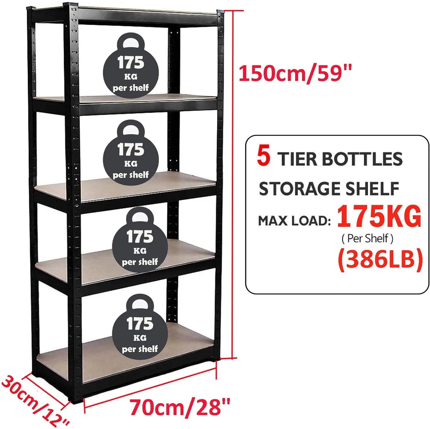 A versatile shelving unit featuring multiple adjustable shelves, crafted from durable materials to provide ample storage and display space for various items in homes, offices, or retail environments.