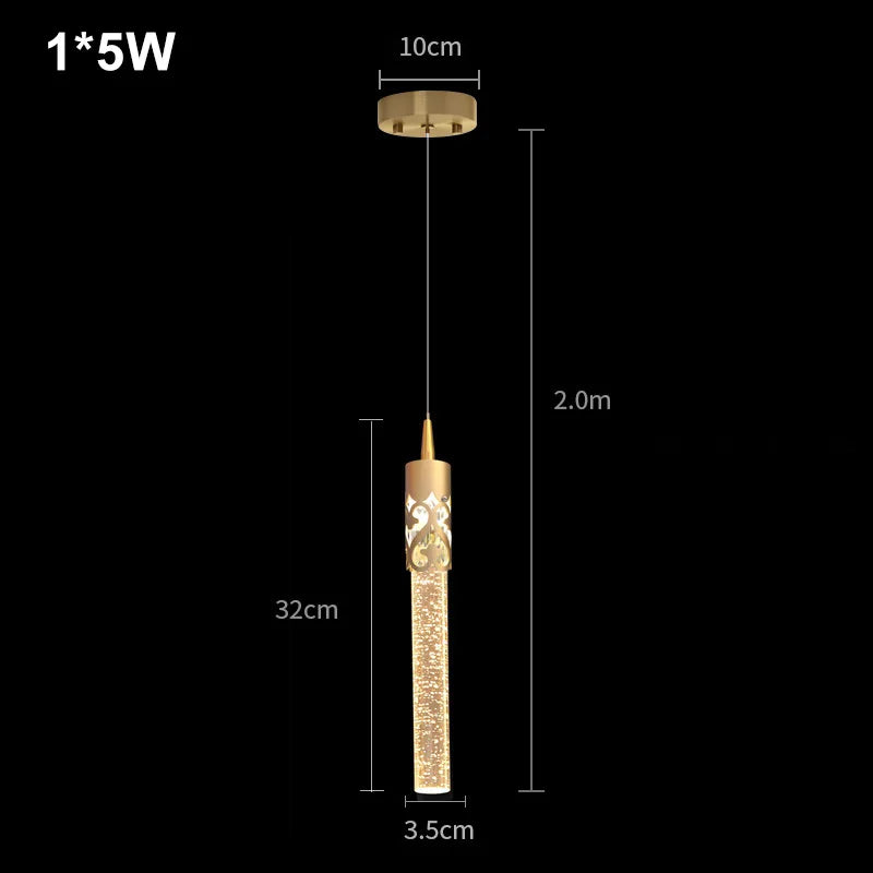 A modern luxury crystal pendant lamp featuring elegant crystal elements suspended from a sleek, contemporary fixture. Designed to add sophistication and glamour to any space, this lamp combines high-quality materials with innovative design, making it a striking focal point in both modern and traditional interiors