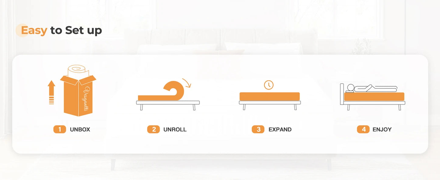 Comfortable mattress featuring pocket springs and memory foam for optimal support and pressure relief. Designed to adapt to body contours, reducing motion transfer for a restful sleep.