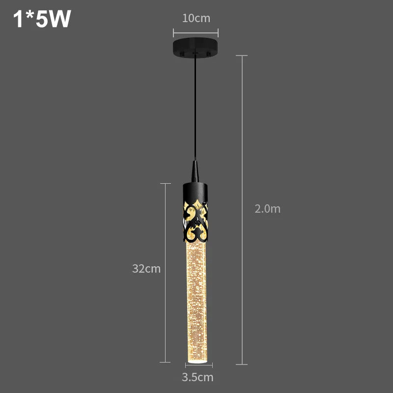 A modern luxury crystal pendant lamp featuring elegant crystal elements suspended from a sleek, contemporary fixture. Designed to add sophistication and glamour to any space, this lamp combines high-quality materials with innovative design, making it a striking focal point in both modern and traditional interiors