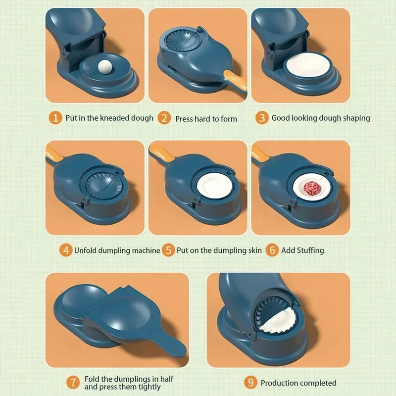 A dumpling maker, also known as a dumpling press or mold, is a kitchen tool designed to simplify the process of making dumplings by shaping and sealing them efficiently. These tools come in various designs, including manual presses, electric machines, and molds in different shapes and sizes, catering to diverse culinary needs