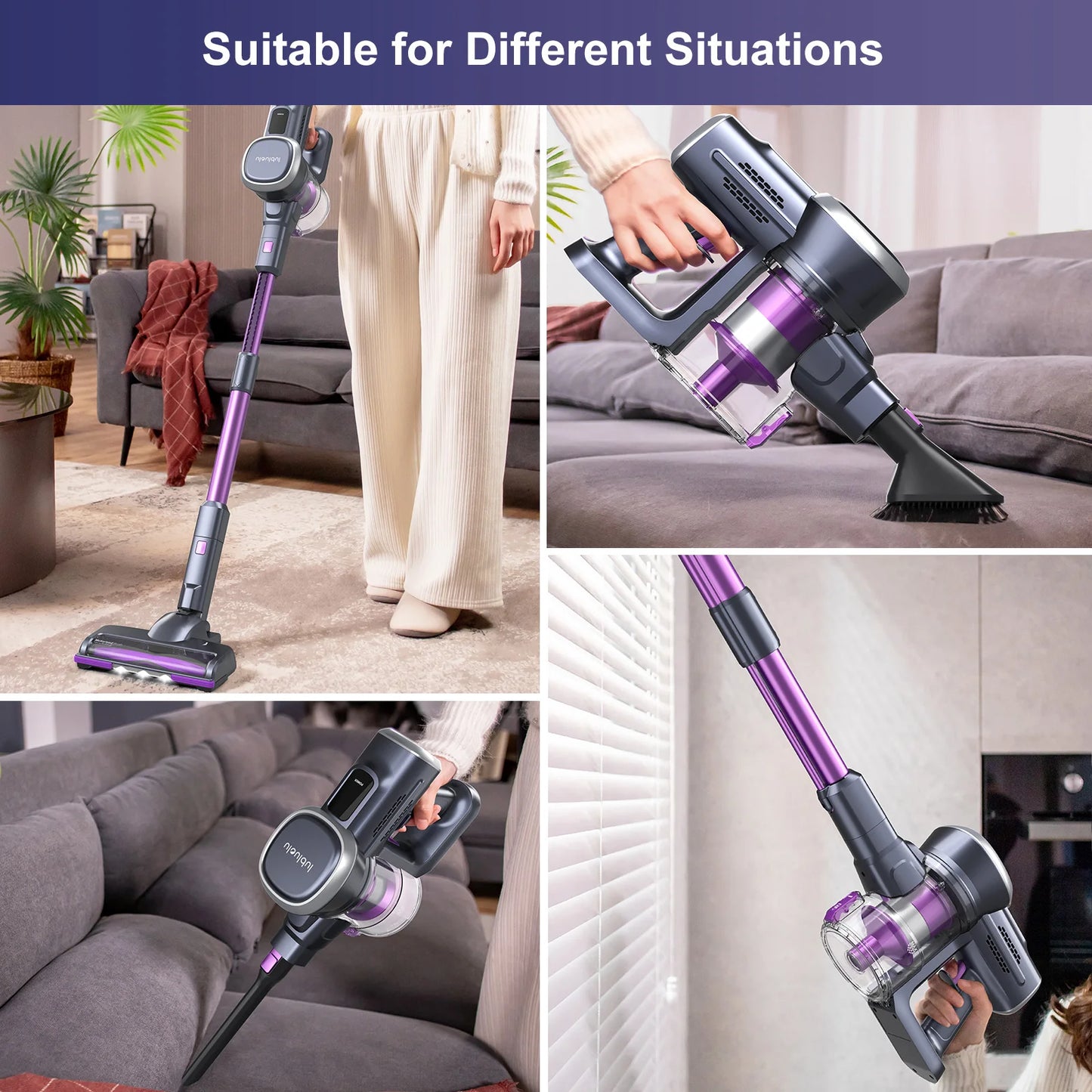 A high-efficiency vacuum cleaner designed for deep cleaning carpets and hard floors, featuring a HEPA filter and multiple suction settings