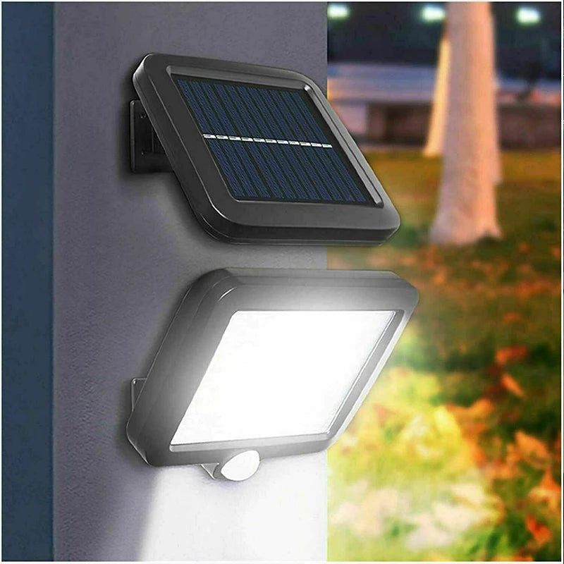 Modern solar-powered split wall lamp with energy-efficient LED lighting. Designed for outdoor use, featuring a sleek, weather-resistant build and automatic dusk-to-dawn activation for enhanced illumination and security