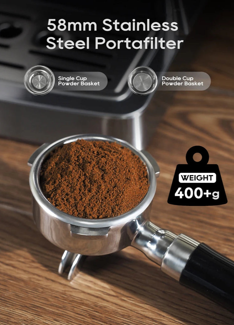 An automatic espresso coffee machine designed for ease of use, featuring a sleek modern design, programmable settings for brewing espresso, and a built-in grinder for fresh coffee grounds.