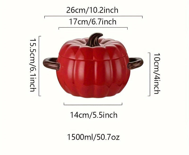 Elegant ceramic bowl with a matching lid, featuring a smooth glazed finish. Ideal for serving soups, stews, or storing leftovers while keeping food warm