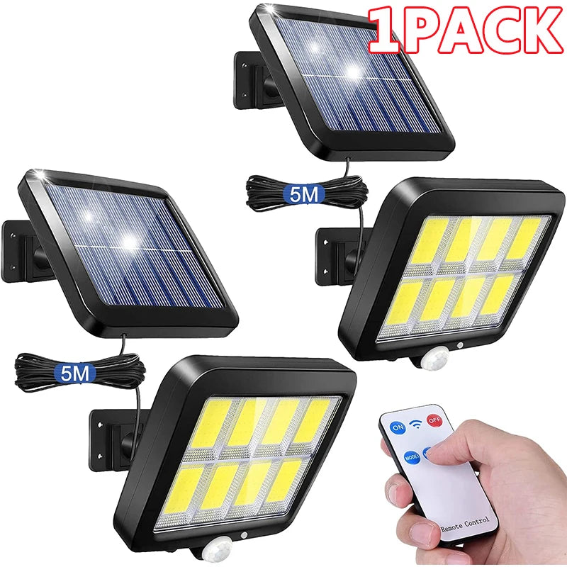 Modern solar-powered split wall lamp with energy-efficient LED lighting. Designed for outdoor use, featuring a sleek, weather-resistant build and automatic dusk-to-dawn activation for enhanced illumination and security