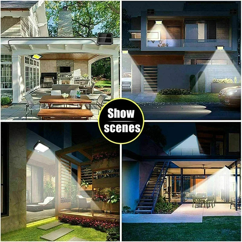 Modern solar-powered split wall lamp with energy-efficient LED lighting. Designed for outdoor use, featuring a sleek, weather-resistant build and automatic dusk-to-dawn activation for enhanced illumination and security