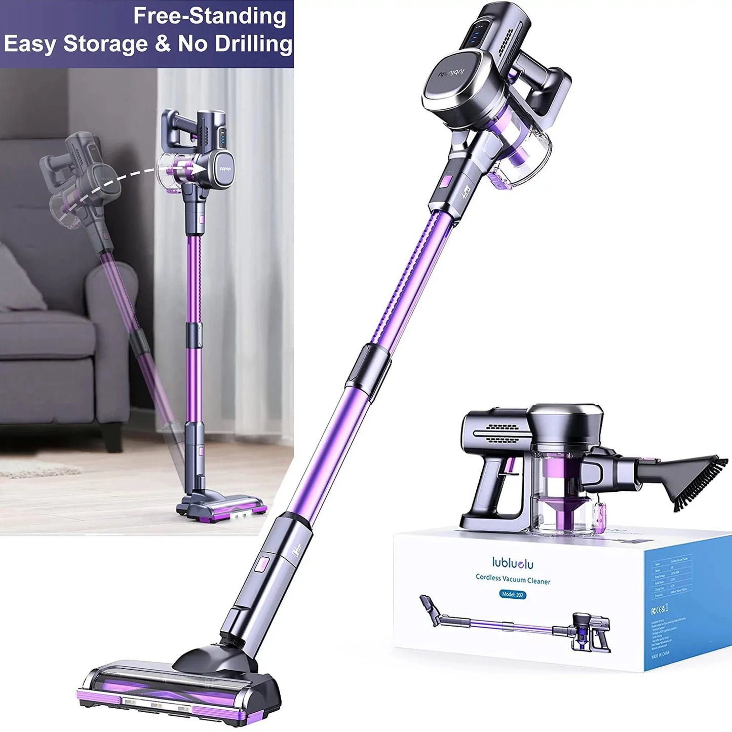 A high-efficiency vacuum cleaner designed for deep cleaning carpets and hard floors, featuring a HEPA filter and multiple suction settings