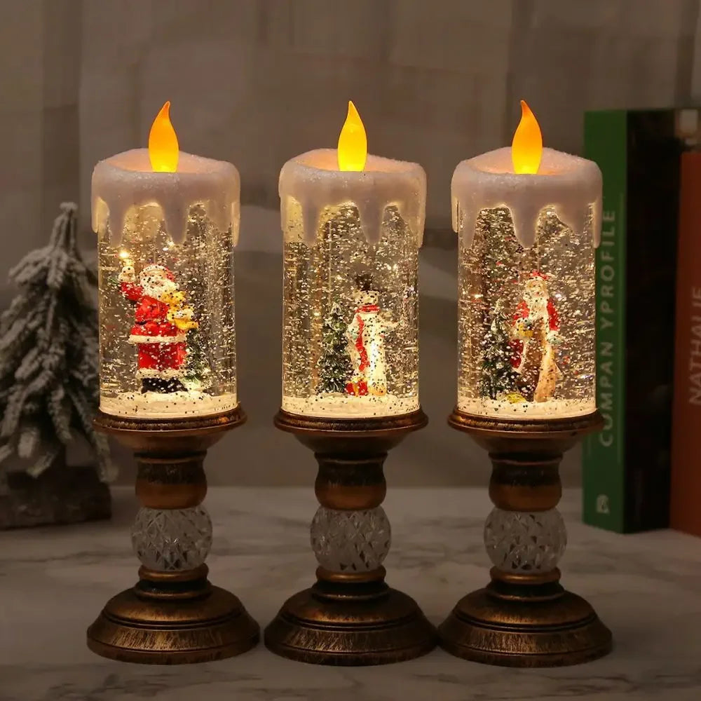 Luces de velas navideñas