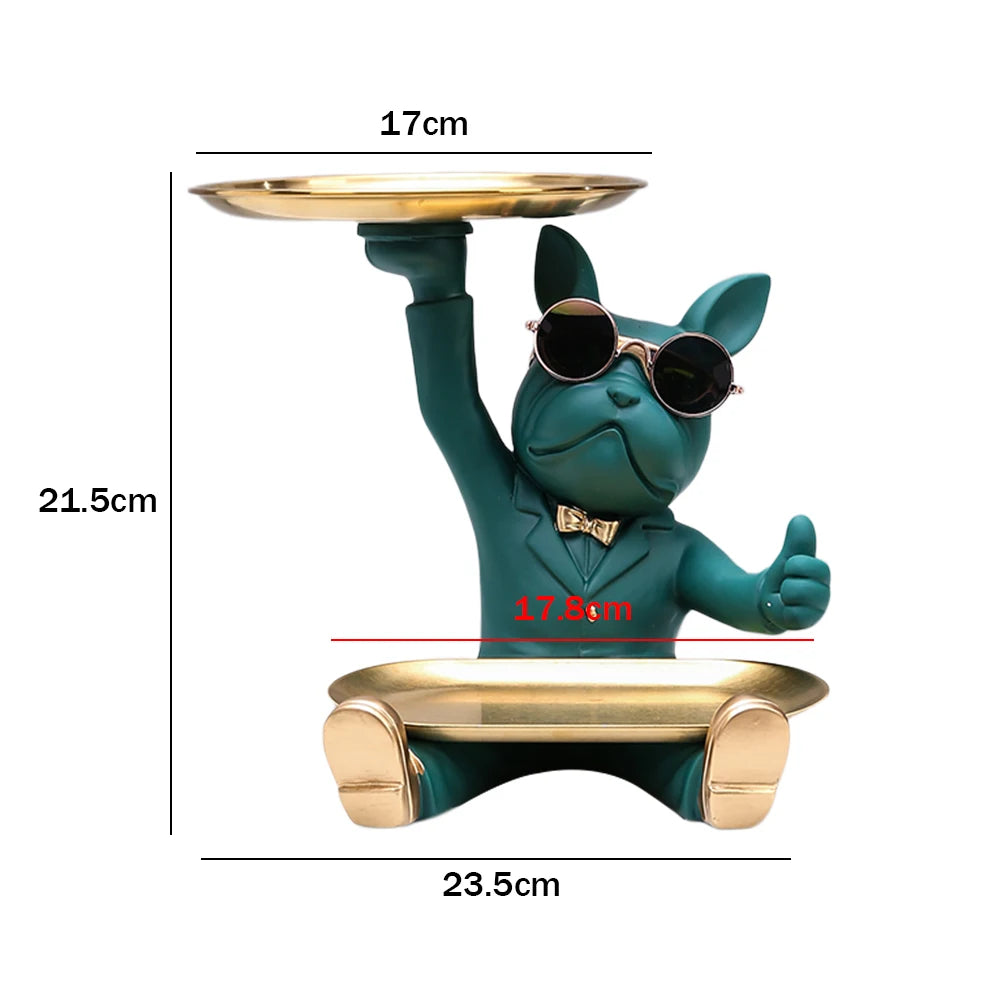 Bandeja para guardar llaves con forma de bulldog