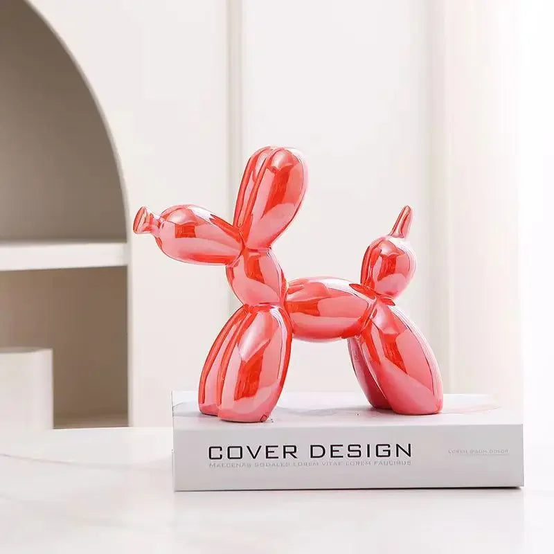 Figura de perro con globo creativo