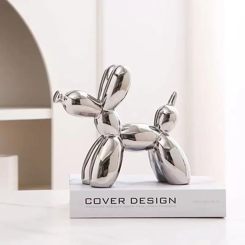 Figura de perro con globo creativo