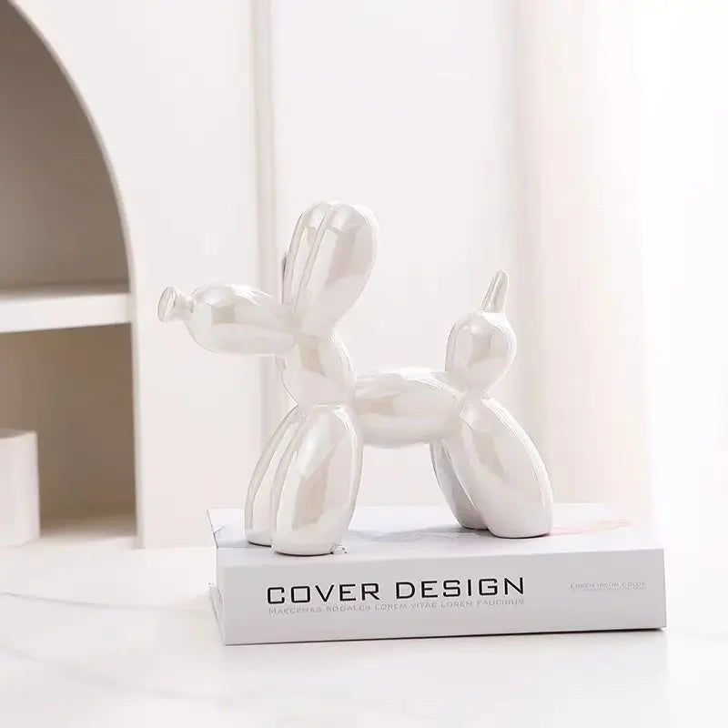 Figura de perro con globo creativo