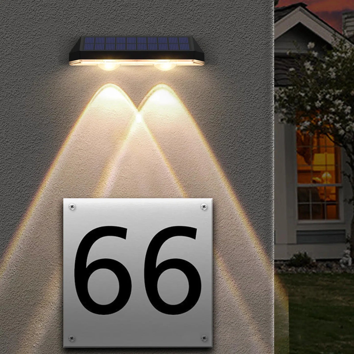 Luz solar para vallas que cambia de color RGB para exteriores y jardín