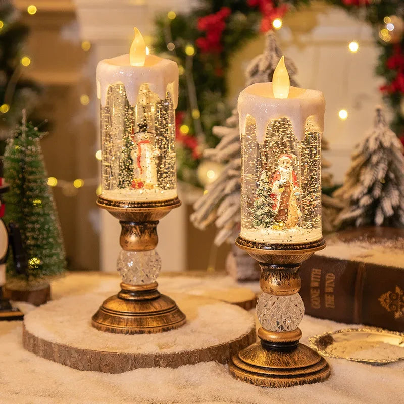 Luces de velas navideñas