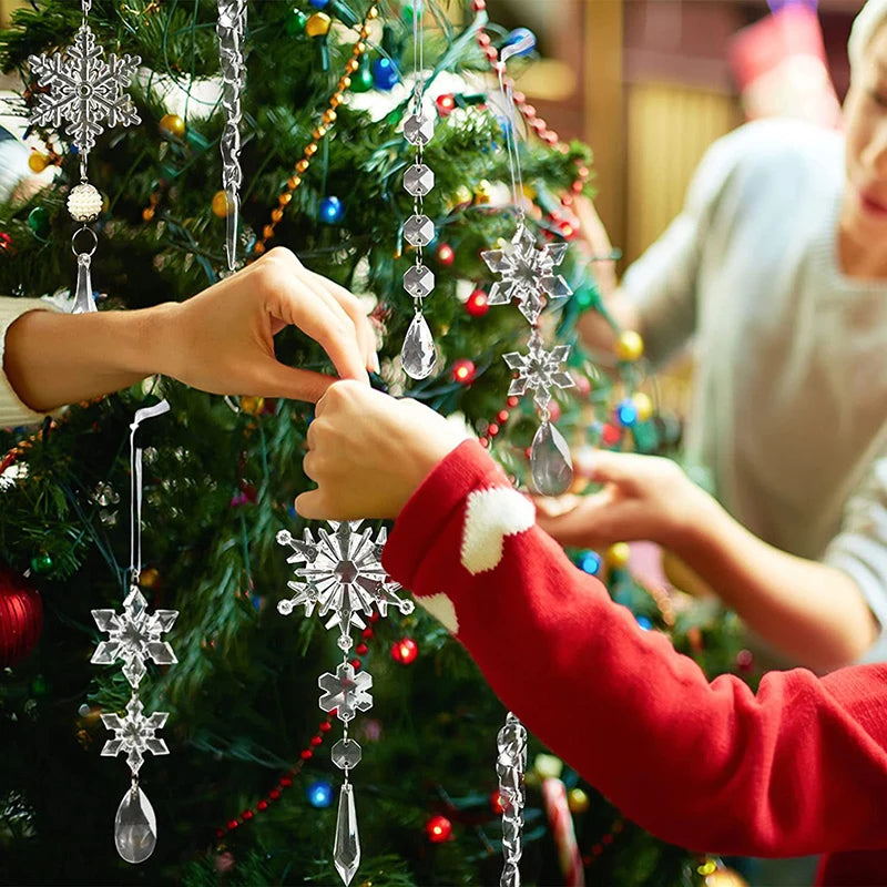 Simulación de colgantes de hielo para Navidad