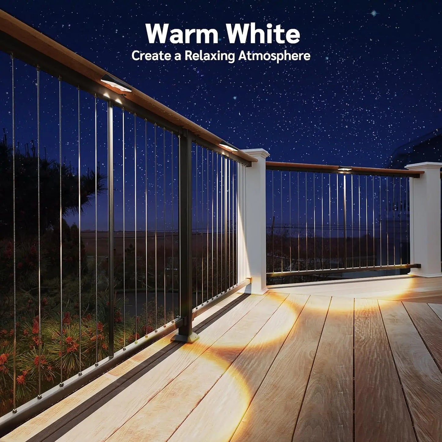 Luz solar para vallas que cambia de color RGB para exteriores y jardín