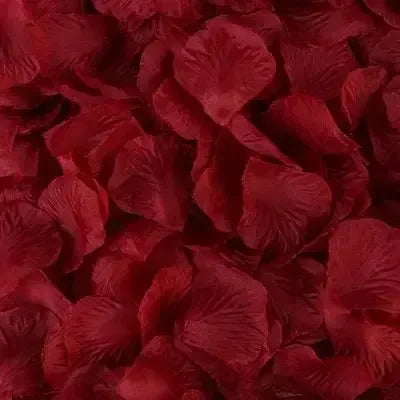 Pétalos de rosa artificiales falsos
