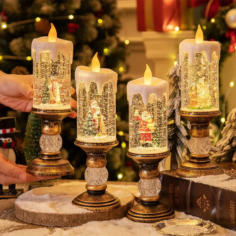 Luces de velas navideñas