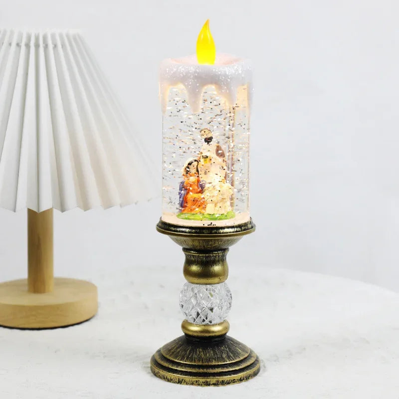 Luces de velas navideñas