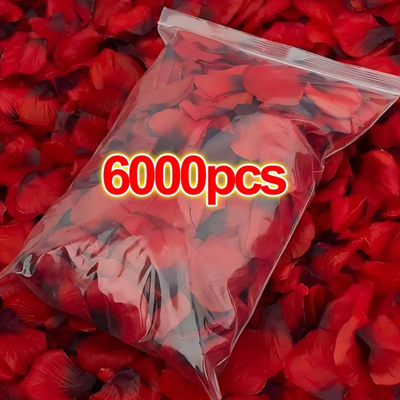 Pétalos de rosa artificiales falsos