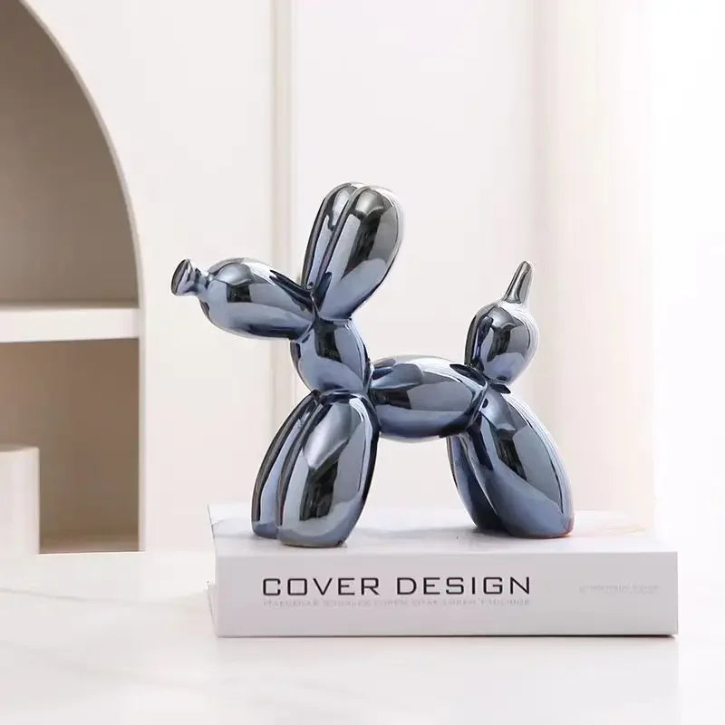 Figura de perro con globo creativo