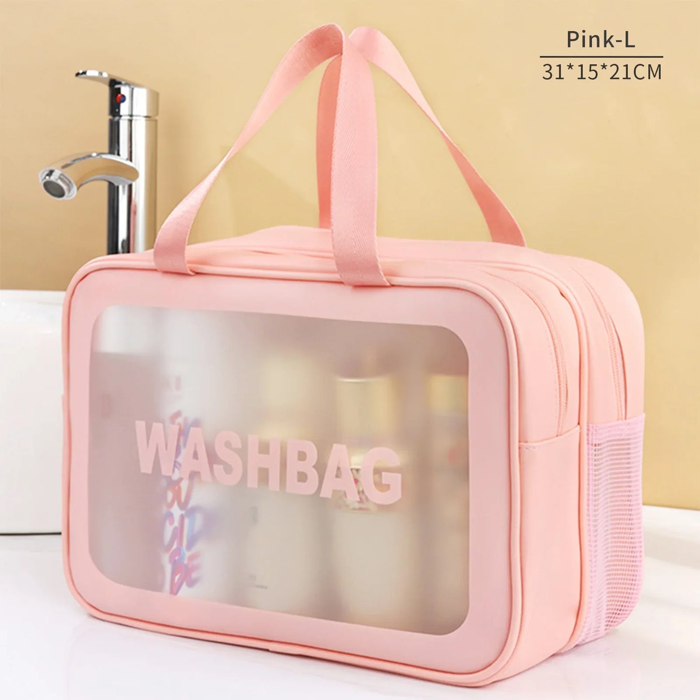 A toiletry bag, also known as a travel kit, dopp kit, or vanity case, is a compact container designed to hold personal hygiene and grooming items such as toothbrushes, toothpaste, soap, and shaving supplies. Typically used during travel, these bags are made from various materials and often feature multiple compartments for organized storage