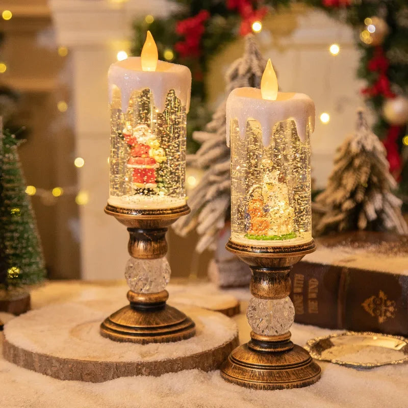 Luces de velas navideñas