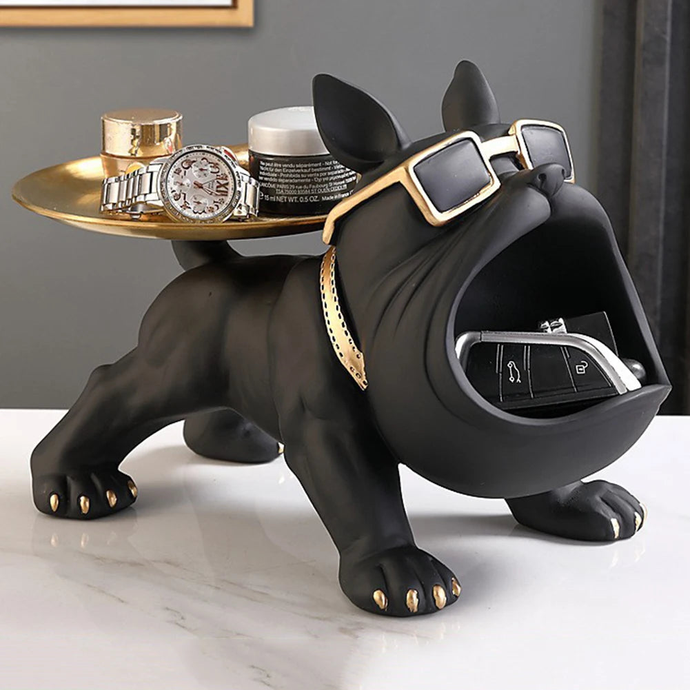 Bandeja para guardar llaves con forma de bulldog