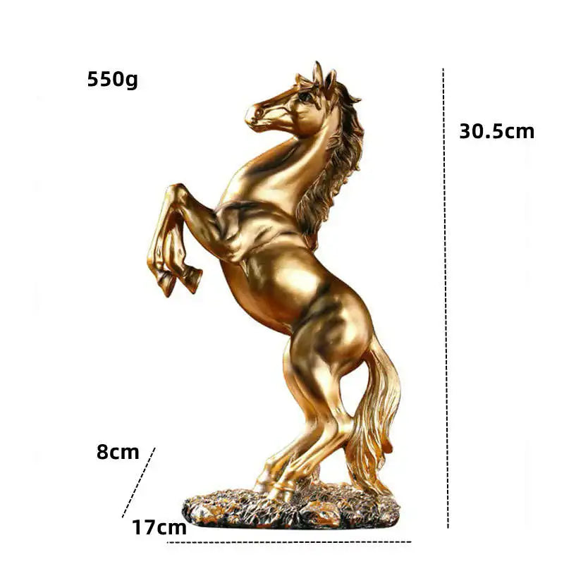 Estatua de resina de caballo nórdico