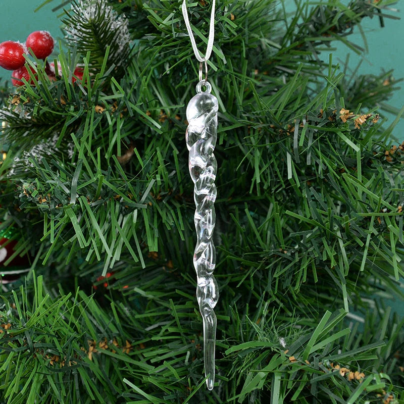 Simulación de colgantes de hielo para Navidad