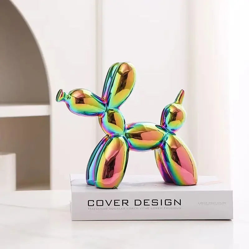 Figura de perro con globo creativo