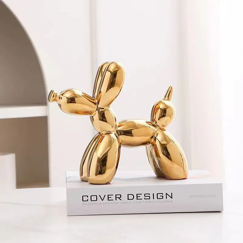 Figura de perro con globo creativo