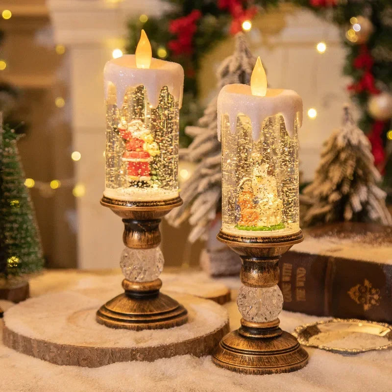 Luces de velas navideñas