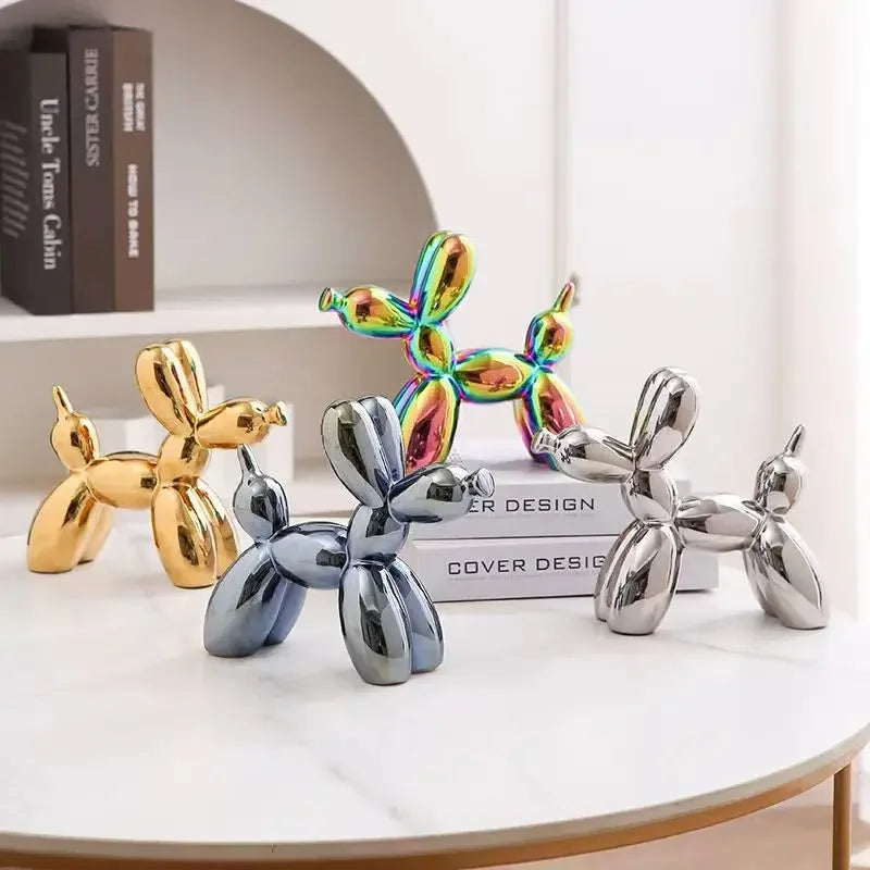 Figura de perro con globo creativo