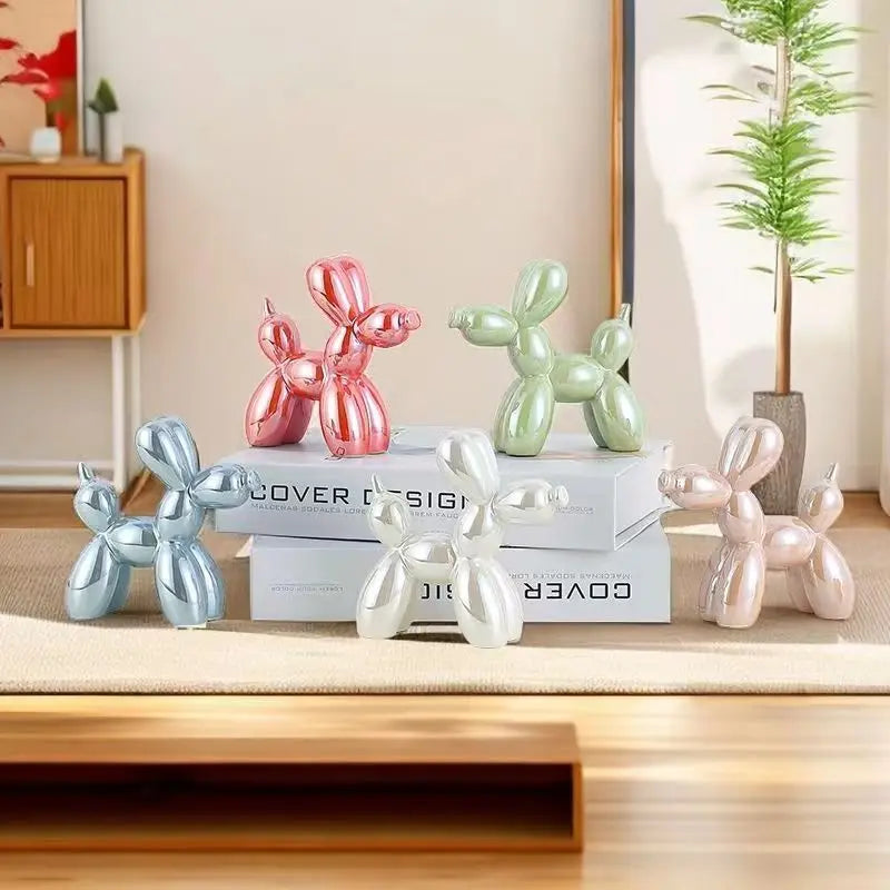 Figura de perro con globo creativo