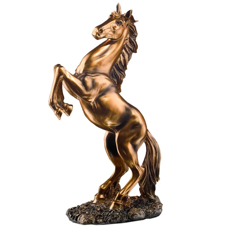 Estatua de resina de caballo nórdico