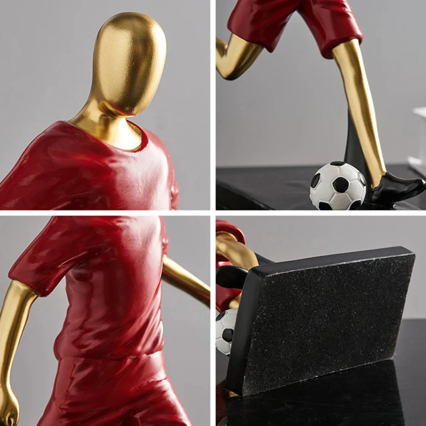 Estatua de resina de jugador de fútbol