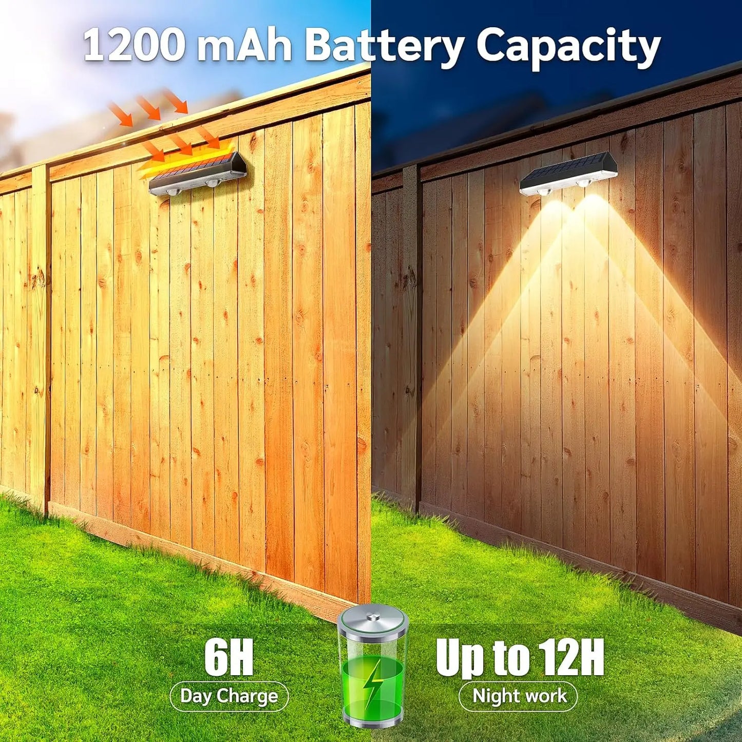Luz solar para vallas que cambia de color RGB para exteriores y jardín