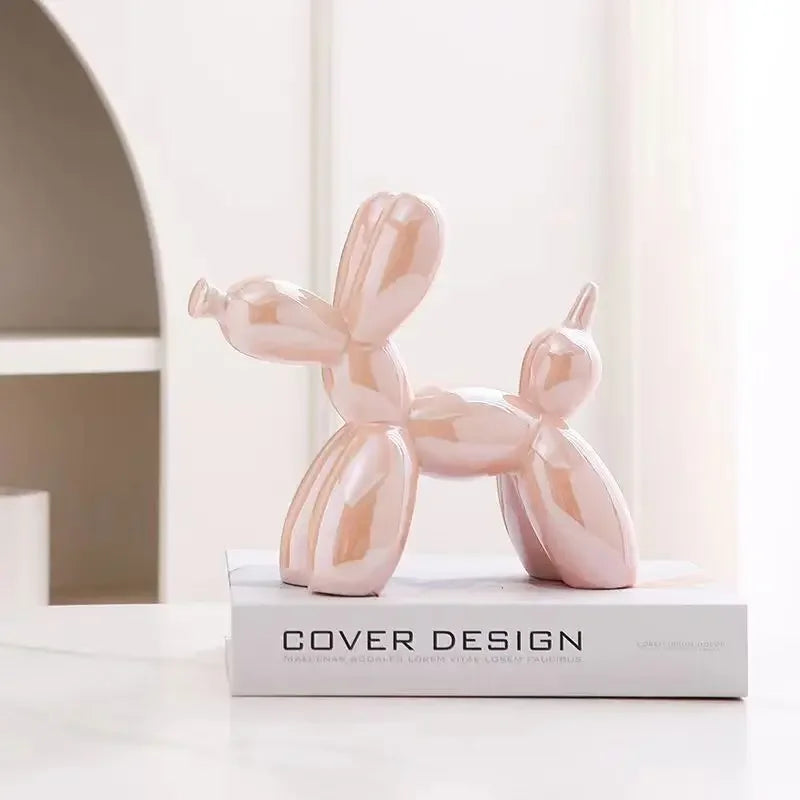 Figura de perro con globo creativo