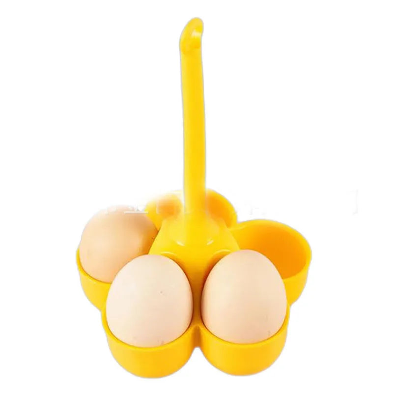 Silicone egg mold featuring five cavities, each shaped to create realistic egg-shaped treats, made from 100% food-grade silicone, suitable for temperatures ranging from -40°C to +200°C, ideal for both freezer and oven use